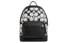 Coach Рюкзак-тубы West Cow из кожи и ткани, мужские, меловые, белые и черные co920-svwgh
