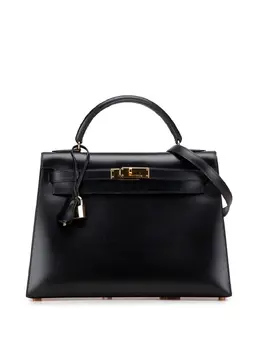 Hermes 1998 Box Calf Kelly Sellier 32 satchel 31942428