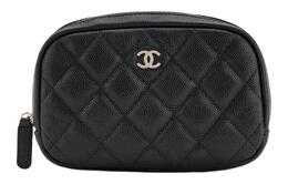 Chanel Женский клатч из коровьей кожи Litchi Grain, черный a80909-y33352-c3906