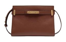Bally Сумка через плечо из зернистой коровьей кожи, женская, коричневого цвета 6306825