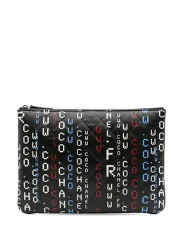 Chanel 2017-2018 Medium Quilted Lambskin Data Center O Case clutch bag 31942987