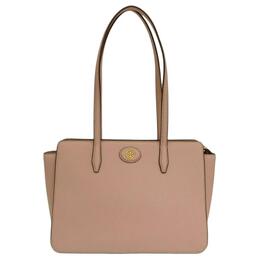Tory Burch Сумка-шоппер Robinson Leather Tote Bag, сумка для покупок, дамская сумочка, сумка через плечо, маленькая, женская, розовая 143241-927 | pink