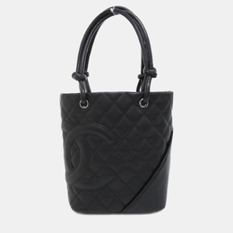 Chanel Cambon Ligne Black Leather Shoulder Bag 1207410