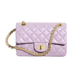 Chanel Сумка через плечо из старой телячьей кожи, 2,55, обычная женская, сиреневая as0874-b00660-nu932