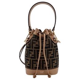 Fendi Сумка-ведро Mon Tresor из телячьей кожи, сумка-мессенджер, сумка через плечо, сумка-трубы, женская, коричневая 8bs093-alp3-f1aoe