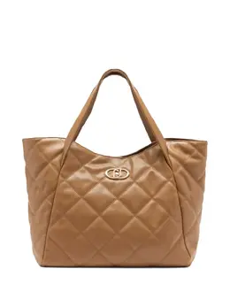 Liu Jo large quilted logo-plaque tote bag 31677415