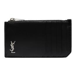 Saint Laurent Сумка-кошелек для карт из матовой кожи, мужская, черная 6298991jb0e-1000