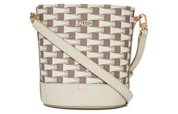 Bally Сумка-ведро из термополиуретана, женская, серо-белая, через плечо 6307162