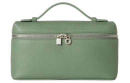 Loro Piana Маленькая квадратная кожаная косметичка ExtraPocket, сумка через плечо, обычные женская, зеленые fan4045-50ub