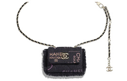 Chanel Женская поясная сумка 22P Denim, черная ap2623-b07552-nh449