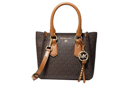 Michael Kors Сумка Kris из полиэстера, сумка через плечо, женская сумка-труба, цвет Acorn Brown 30f1g2ks1b-252