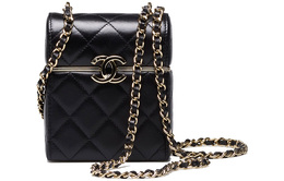 Chanel Сумка-косичка из овчины, сумка через плечо, Trumpets, женская, черная ap2656-b07616-94305