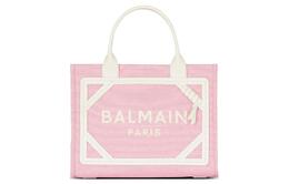 Balmain Сумка-шоппер B-ARMY из холста с кожаной тканью, женская, розового цвета, небольшого размера cn0fe900tcoyo32