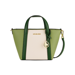 Michael Kors Сумка-тоут из холщовой ткани с покрытием, сумка-шоппер, сумка через плечо, женская сумка небольшого размера, цвет папоротник зеленый, много 35s4g3fm1i-fern-green-multi