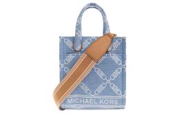 Michael Kors Сумка-шоппер Gigi Cotton Tote Bag, сумка для покупок, дамская сумочка, сумка через плечо, маленькая женская синяя 32r4g3gc4u-denim-multi