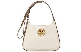 Tory Burch Сумка Miller из кожи и замши, сумка-мессенджер, сумка через плечо, женская сумка Trumpets цвета слоновой кости и белого цвета 82982-104
