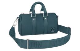 Louis Vuitton Сумка-мессенджер Keepall Aerogram Leather Crossbody унисекс синего цвета m81003