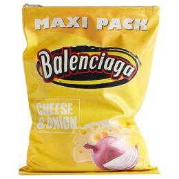 Balenciaga Женская сумка-клатч из гладкой телячьей кожи в форме чипсов, желтого цвета 7414522aa4o7209