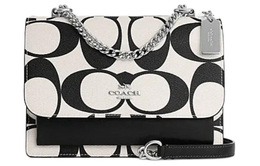 Coach Сумка Klare из ПВХ с коровьей кожей, маленькая женская сумка через плечо с серебряной фурнитурой и разноцветным мелом cp076-svcah