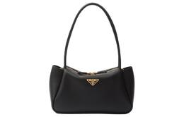 Prada Женская кожаная сумка через плечо среднего размера, черная 1ba444_2cys_f0002_v_ovo