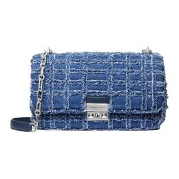 Michael Kors Женская сумка через плечо из ткани, джинсовая, синяя/белая/черная 30s4s2rl7c | black