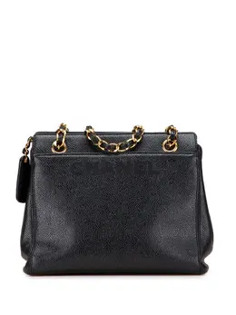 Chanel 1997-1999 Caviar Logo Chain tote bag 31941797