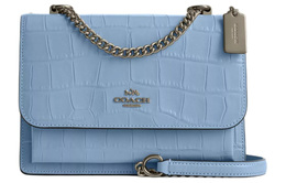 Сумка-мессенджер Klare Leather Small Square Bag, сумка через плечо, женская, бронзовая с васильковым оттенком Coach cc840-qbcfl