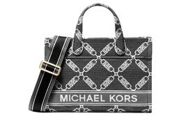 Michael Kors Сумка-шоппер Gigi Fabric Tote Bag, сумка для покупок, сумка через плечо, сумка через плечо, маленькая женская черная сумка 30s4g3gm5j-blk-opticwht
