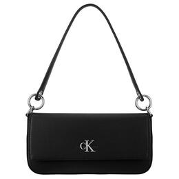 Сумка-багет Calvin Klein из синтетического материала, сумка через плечо, женская сумка через плечо, черная dh3458-001 | black