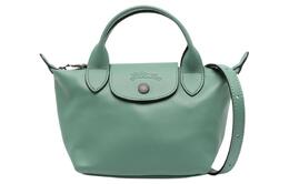 Longchamp Сумка-мессенджер Le Pliage Xtra из коровьей кожи, через плечо, очень маленькая женская, цвет шалфейно-зеленый 1500987d90