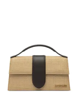 Jacquemus The great Bambino leather-trimmed tote bag 31018086