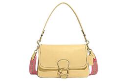 Coach Сумка через плечо из кожи полосатой коровы, женская, кремово-желтая c9804-b4vn