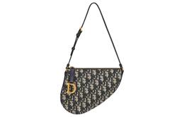 Christian Dior Сумка-седло из жаккардовой ткани, женская, синяя s5909ctzq-m928