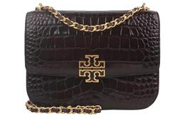 Tory Burch Сумка Britten из коровьей кожи, через плечо, маленькая женская, шоколадного цвета 141029-206