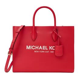 Michael Kors Сумка-тоут Mirella из коровьей кожи, сумка для покупок, дамская сумочка, сумка через плечо, женская сумка среднего размера, красная 35s2g7zt7l-coral reef