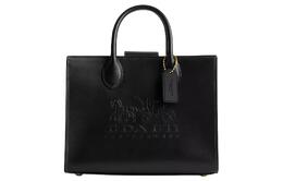 Coach Сумка-шоппер Ace из телячьей кожи, сумка-шоппер, сумка через плечо, женская сумка среднего размера, черная cr681-b4bk