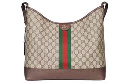 Gucci Сумка-ведро Ophidia с кожаной сумкой, женская, бежевая и эбенового цвета 781392-96iwg-8745