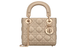 Сумка Lady Christian Dior из овчины Lady Christian Dior, сумка через плечо, женская мини-сумка цвета молочного чая m0505ocal-m116
