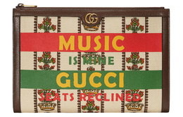 Gucci Клатч унисекс из искусственной кожи цвета слоновой кости, белый/коричневый 676298-uh2bt-8472