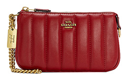 Coach Сумка-клатч через плечо Nolita из кожи, стеганая, Jennifer Collaboration, цвет "Trumpets", женская, красная c6512-impx1