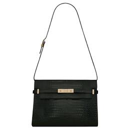 Saint Laurent Сумка через плечо MANHATTAN, женская, кожаная, темно-зеленая 579271-dnd0j-4458