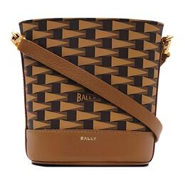 Bally Сумки-ведра из термополиуретана, сумка через плечо, женская, несколько коричневых оттенков 6306509