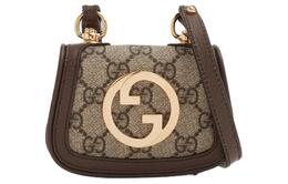 Gucci Сумка-седло Blondie Canvas, кошелек, сумка через плечо, мини-сумка для женщин, цвет "черное дерево" 698635-k9gsg-8358