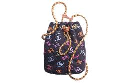 Chanel Женский рюкзак из ткани с принтом, черный и разноцветный as4810-b16234-nx049