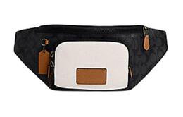 Трековая сумка через плечо из холста с элементами из телячьей кожи Coach Women's Charcoal Gray cr262-qbwqq