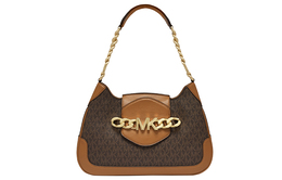 Michael Kors Сумка на плечо Hally из коровьей кожи, сумка-цепочка, женская, темно-коричневая/желудевого цвета 30f1g2hl6b-252