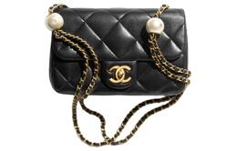 Chanel Сумка через плечо из овчины, женская, черная, Trumpets as4861-b16574-94305
