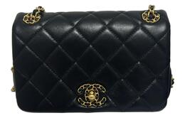Chanel Сумки через плечо из овчины, мини, женские, черные as4780-b15845-94305