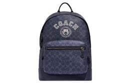 Coach Рюкзак West из искусственной кожи, большой размер, мужской, джинсовый, синий и мелово-белый cb909-qboiz