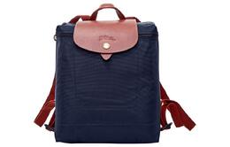Longchamp Женский рюкзак из парусины с кожаной отделкой, цвет морской волны 1699089p68